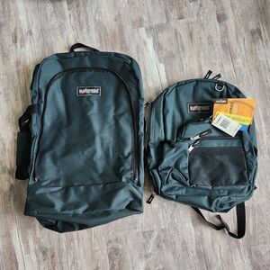 Compass 2 in 1 Outdoor Products Backpack Green Hiking Polyester Bag NWT New